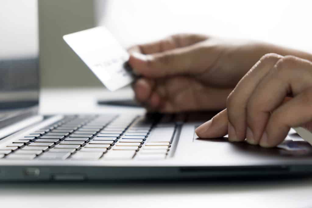 Online shopping using credit card