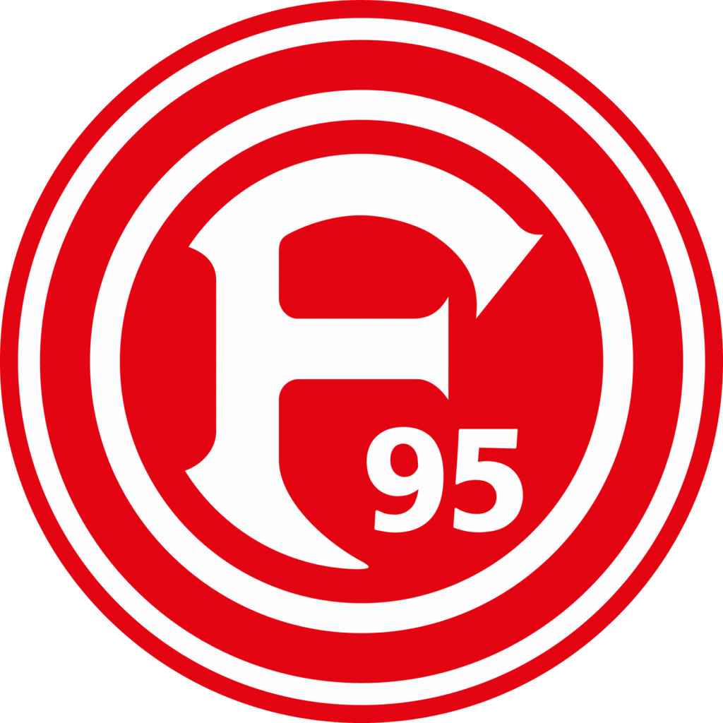 Rot-weißes Logo mit großem F und der Zahl 95 in der Mitte.