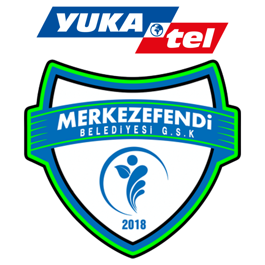 Wappen des Merkezefendi Belediye G.S.K. mit YukaTel-Logo, gegründet 2018.